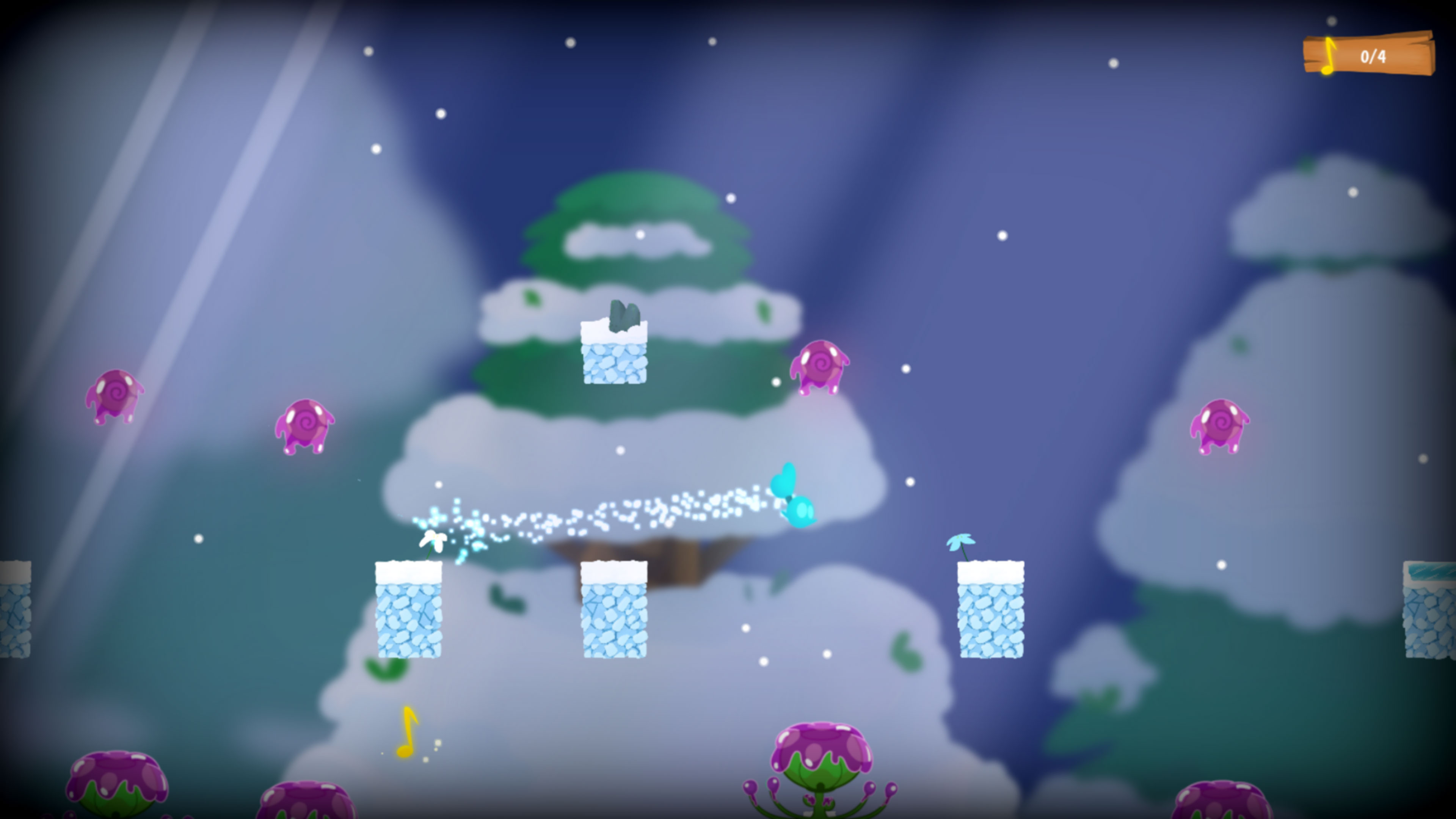 Screenshot from a snowy level