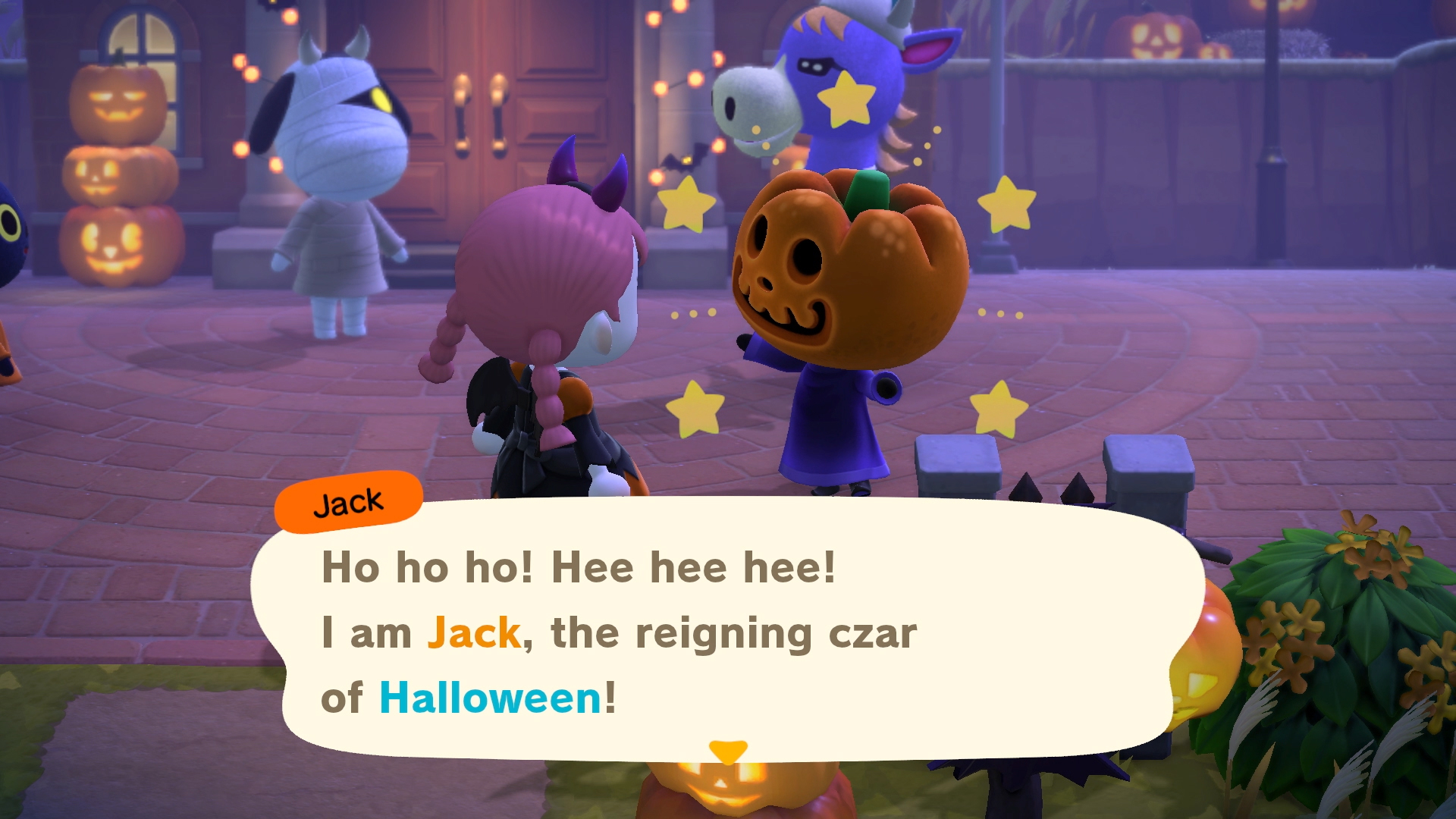 Screenshot displaying the Halloween update